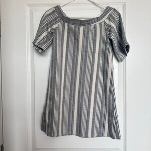 Zara Trafaluc Off Shoulder Stripe Dress Size S